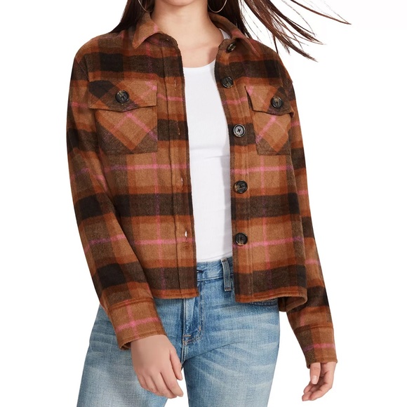 Women’s Brown Flannel Jacket - Picture 6 of 7